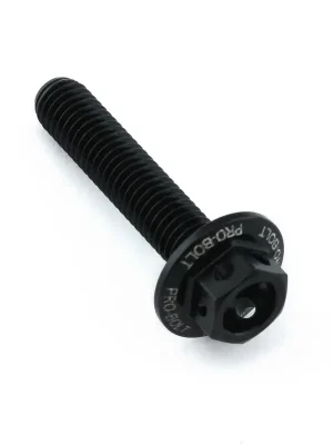 Akční Nabídka Pro-Bolt hliníkový šroub s šestihrannou hlavou 12 mm, závitem M5 x 0,80 mm a délkou závitu 25 mm, barva: černá