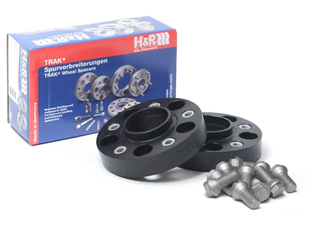 Super Cena H&R 2 kusy rozšiřovacích podložek typ DRA70 o šířce 35 mm pro Volkswagen Bora 1J, barva černá