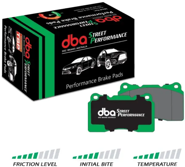Časově Omezené DBA Street Performance s homologací ECE R90 přední sada brzdových destiček pro Volkswagen Polo (6C) 2013-2017 2.0 220BHP