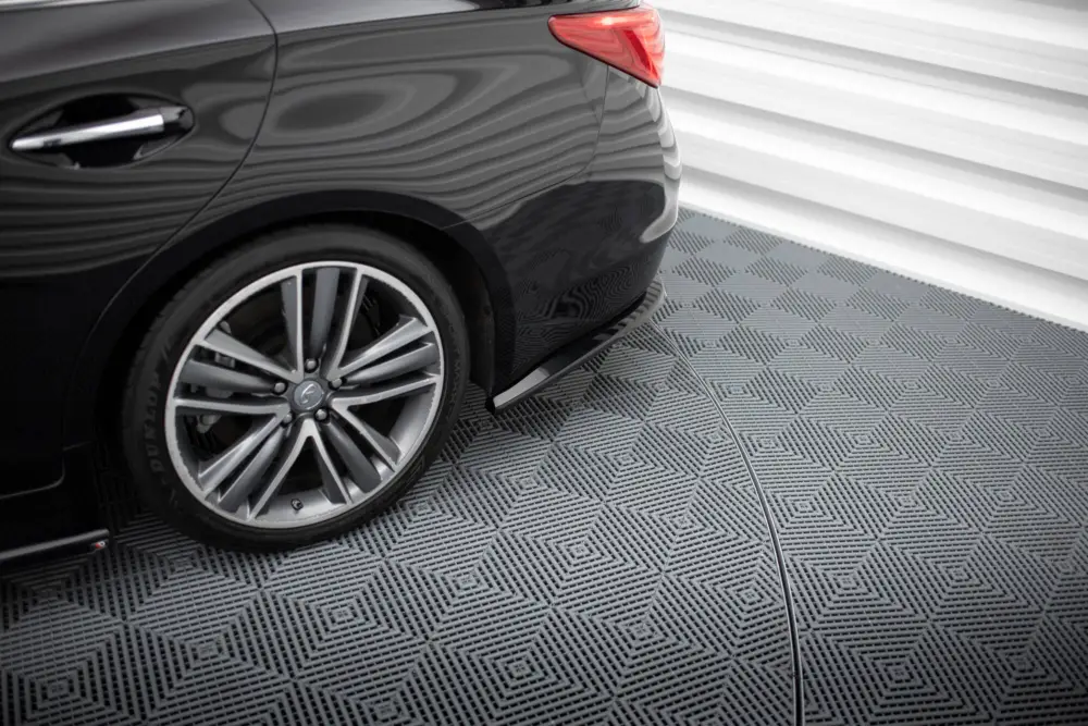 Vrácení Zdarma Maxton Design boční difuzory pod zadní nárazník ver.2 pro Infiniti Q50 S Mk1, černý lesklý plast ABS