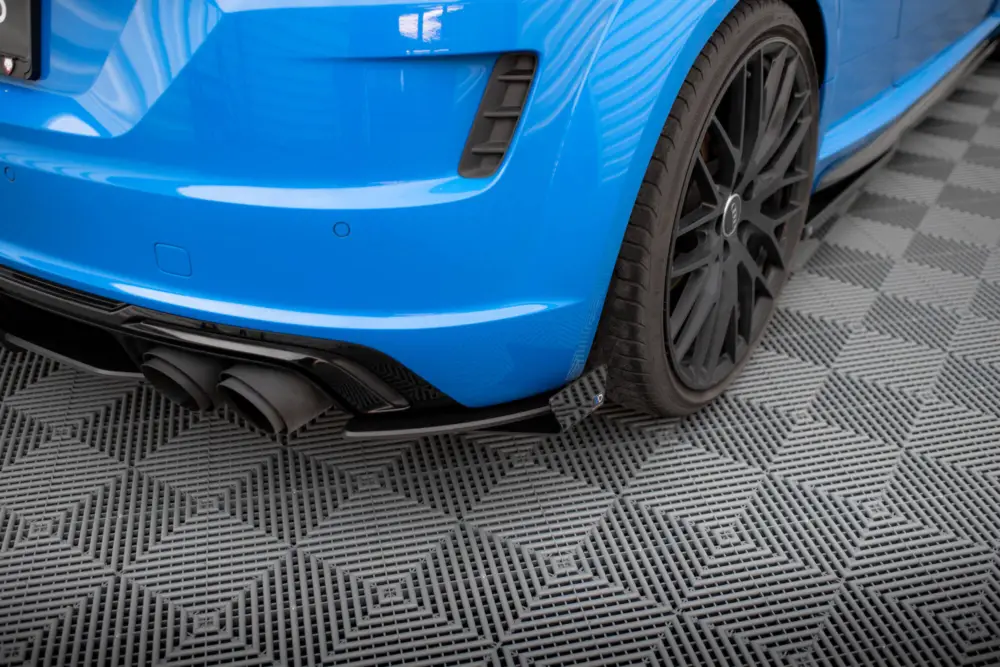 Nakupujte Hned Maxton Design "Street Pro" boční difuzory pod zadní nárazník s křidélky pro Audi TT S 8S, plast ABS bez povrchové úpravy, s červenou linkou