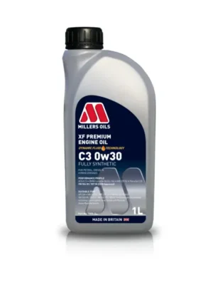 Plně syntetický motorový olej Millers Oils - XF PREMIUM C3 0w30, objem 1l Novinka