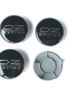 Středová krytka kola - poklička průměr 66/68mm(vnitřní,vnější) plast, kov. víčko logo OZ RACING černé - sada 4ks Cenová Bomba